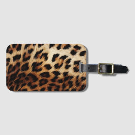 Brauncreme Leopard Gepäckanhänger