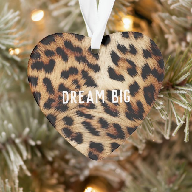 Brauncreme Leopard Ornament (Baum)