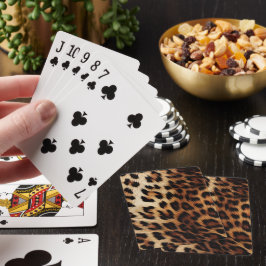 Brauncreme Leopard Spielkarten