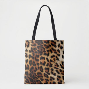 Brauncreme Leopard Tasche