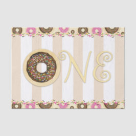 Brauncreme Sprinkle Donuts 1. Geburtstag Party Seidenpapier