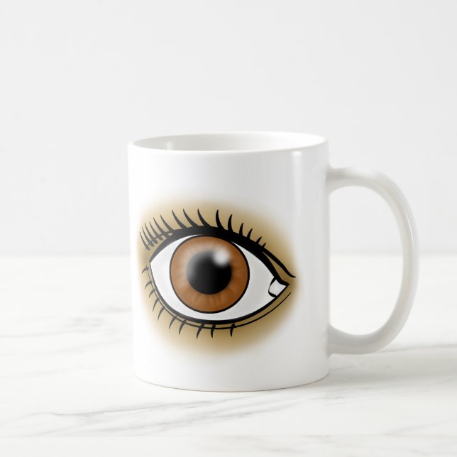 Braune Augen Symbol Kaffeetasse (Rechts)