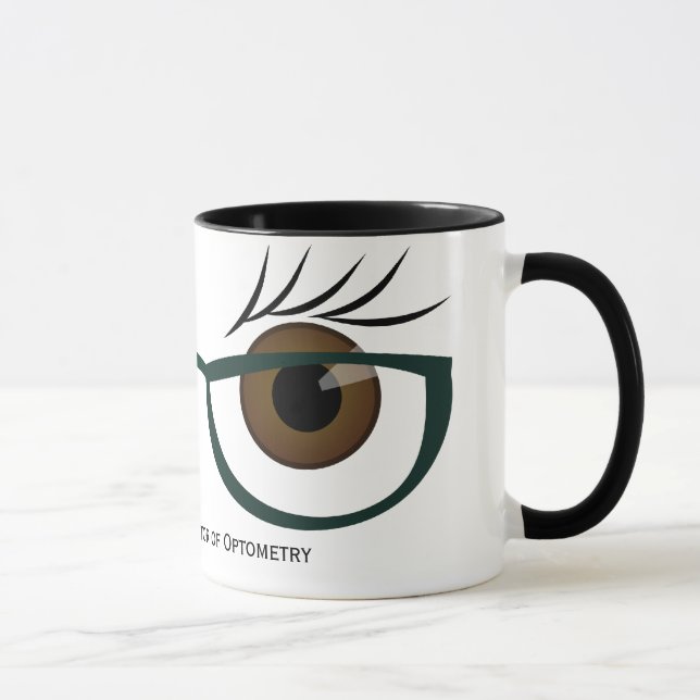 Braune Augen und Brillen Tasse (Rechts)