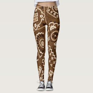 Braune Bandana-Leggings Leggings