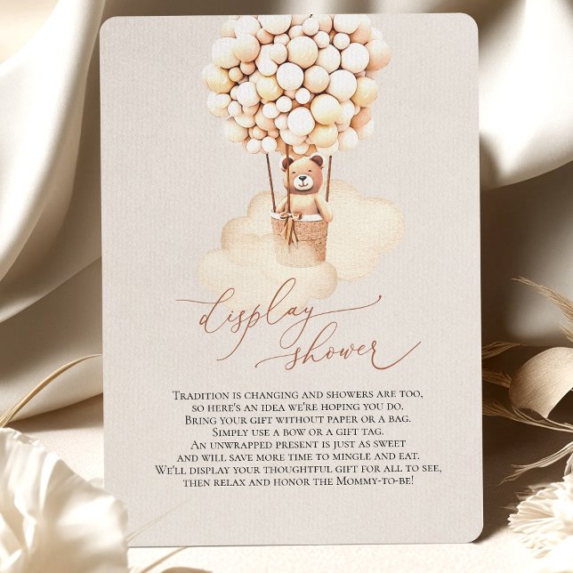 Braune Bärenballons Display Duschenschließkarte Begleitkarte (Von Creator hochgeladen)