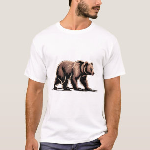 Braune Bärendarstellung in Shirts