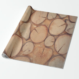 Braune Baumstämme Geschenkpapier