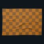 Braune Beige Markierter Block Print Geschirrtuch<br><div class="desc">Licht und dunkelbraune Beige Kegelkarosserie Print Moderne Oberflächenmuster Design</div>