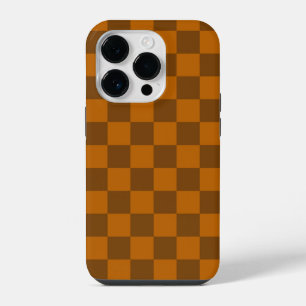 Braune Beige Markierter Block Print iPhone 14 Pro Hülle