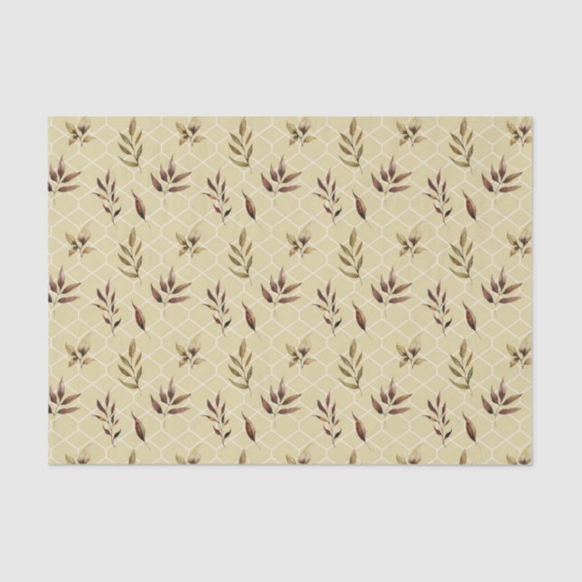 Braune Blätter Seidenpapier (Vorderseite)