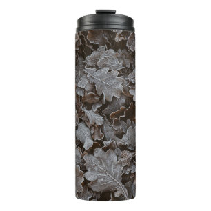 Braune Blätter Thermosbecher