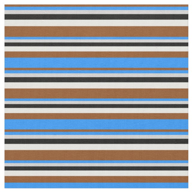 Braune, blaue, hellgraue, schwarze und Minzcreme Stoff (Nahaufnahme)