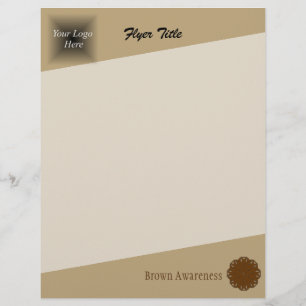 Braune Blume Ribbon von Kenneth Yoncich Flyer