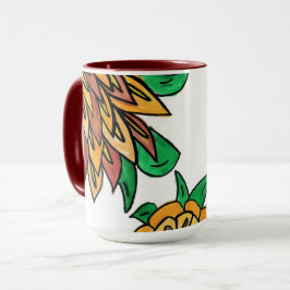Braune Blume Tasse