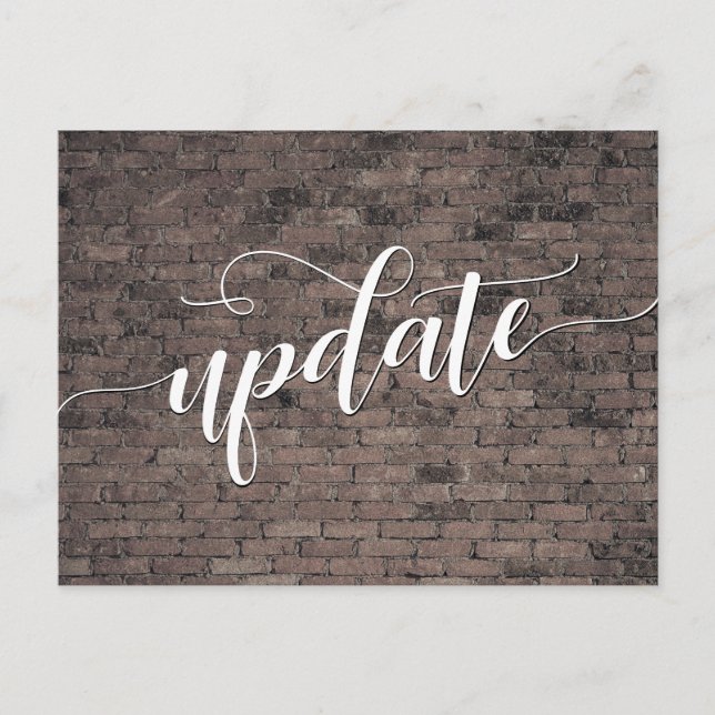 Braune Bricks - Hochzeitsupdate Postkarte (Vorderseite)