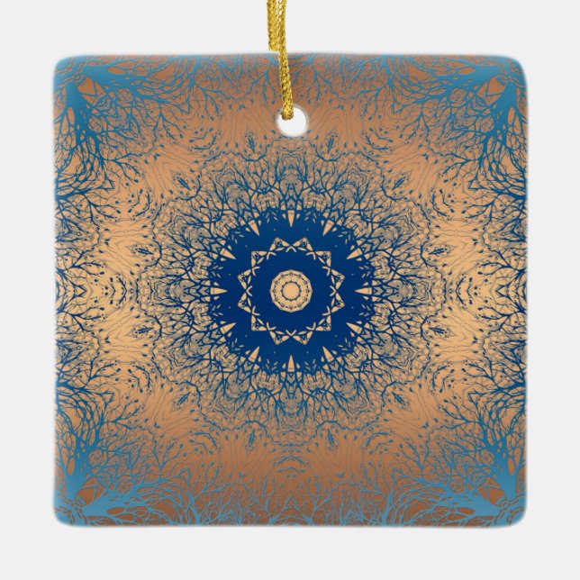 Braune Bronzeseide arabische Dekoration (Vorderseite)