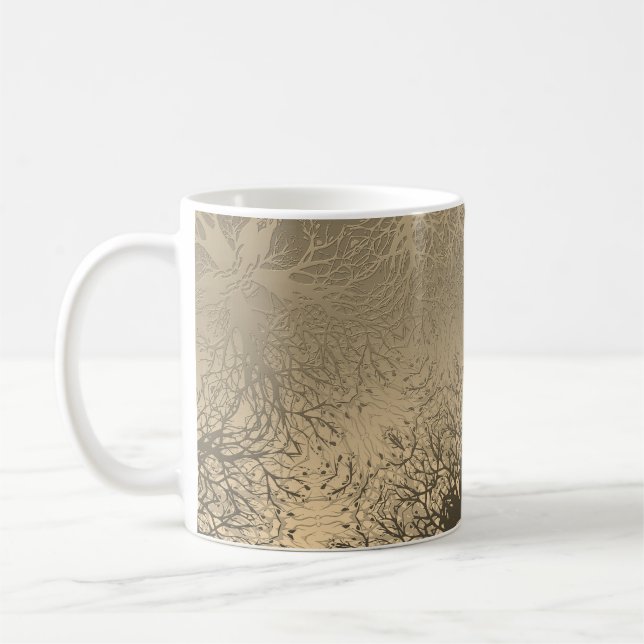 Braune Bronzeseide arabische Dekoration Kaffeetasse (Links)