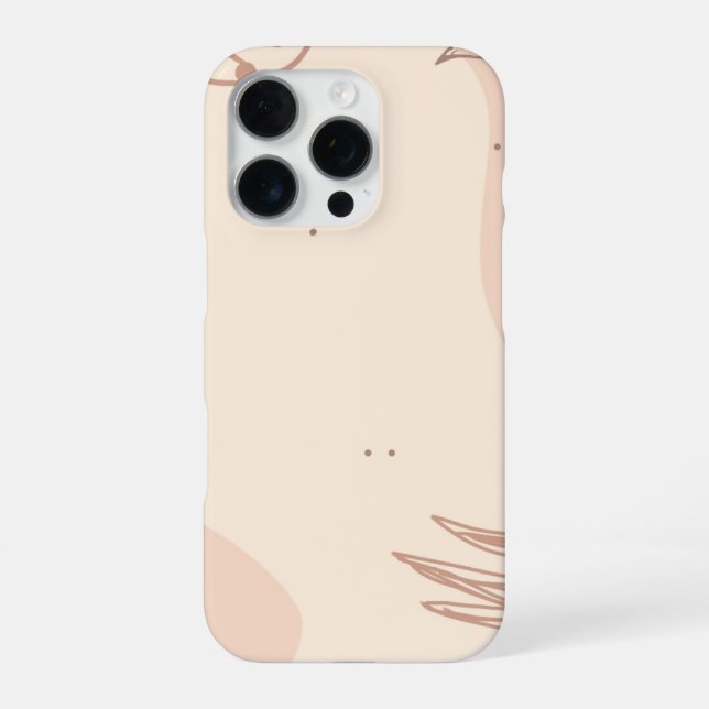 Braune Bunte Florale Linktree | iPhone 16 Pro Hülle (Rückseite)