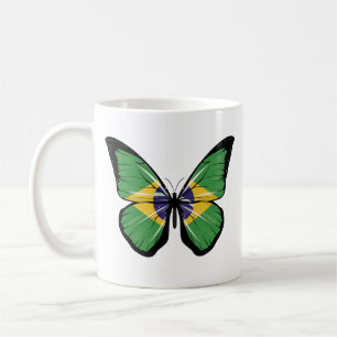 Braune Butterfly Fahne Kaffeetasse