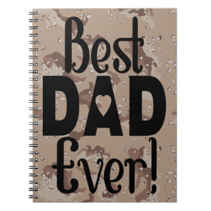 Braune Camouflage Bester Vater je Geschenk Notizblock