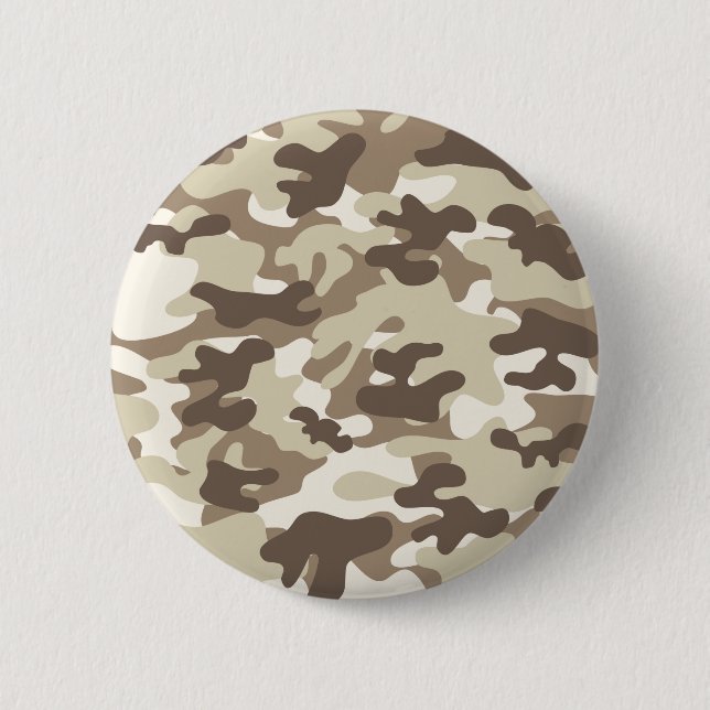 Braune Camouflage Button (Vorderseite)