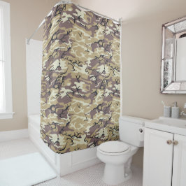 Braune Camouflage Duschvorhang