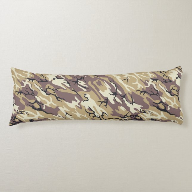 Braune Camouflage Seitenschläferkissen (Vorderseite)