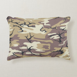 Braune Camouflage Zierkissen