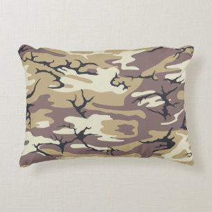 Braune Camouflage Zierkissen