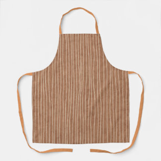 Braune Caramel Blassstreifen Schürze