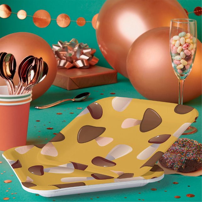 Braune Champignons Pappteller (Von Creator hochgeladen)