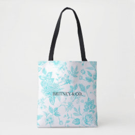 Bräune & Co. Aquamarine Blumenstube Personalisiert Tasche