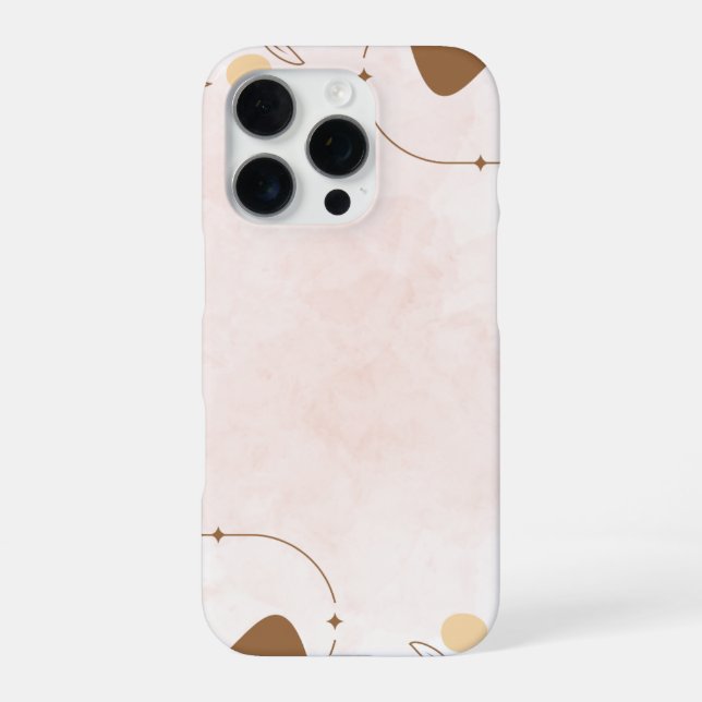 Braune Cream Ästhetik Florale Linktree  | iPhone 16 Pro Hülle (Rückseite)