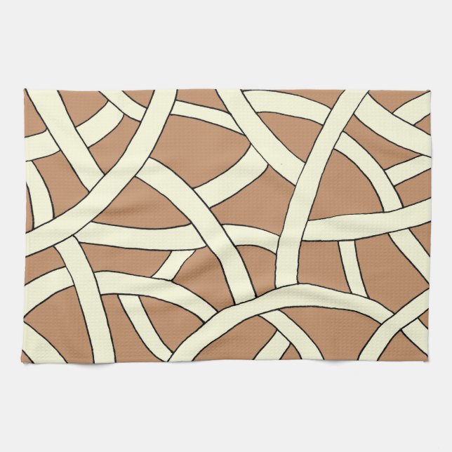 Braune Creme Geschirrtuch (Horizontal)