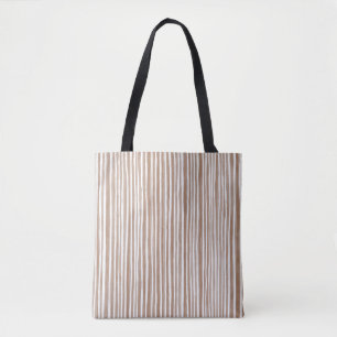 Braune Creme Streifen Weihnachten Tasche