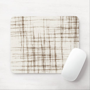 Braune Cremige Abstrakte Streifen Mousepad