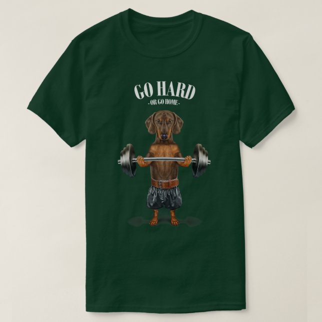 Braune Dackel T-Shirt (Design vorne)