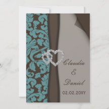 Braune Damaske IMITATE Band Diamante Design