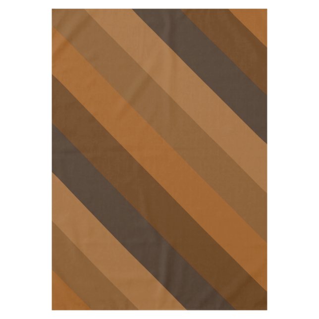 Braune Diagonalstreifen Tischdecke (Vorderseite)