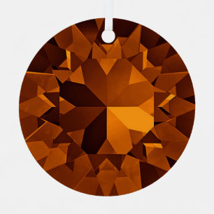 Braune Edelstein-Verzierung Ornament Aus Metall