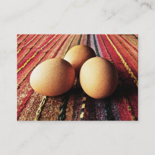 Braune Eier auf Rainbow Mat ATC Card Visitenkarte