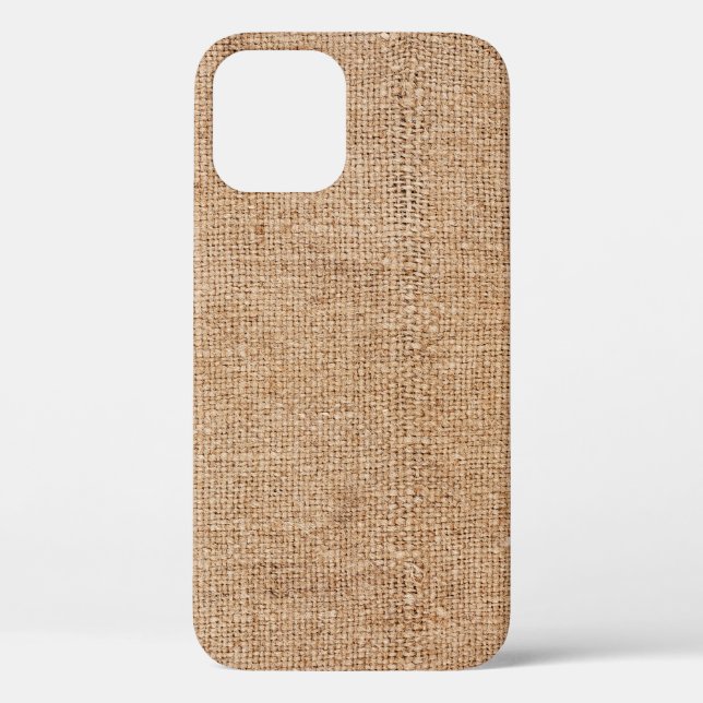 Braune Einbruchtextur, rustikales Sacktuch. Case-Mate iPhone Hülle (Rückseite)