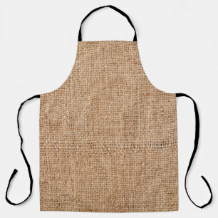 Braune Einbruchtextur, rustikales Sacktuch. Schürze