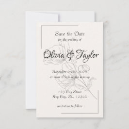 Braune Eleganz Hochzeit Save-the-Date-Karten Save The Date