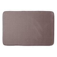 Braune Elfenbein-Polka-Punkte Retro-Badezimmer-Dek