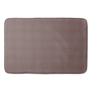 Braune Elfenbein-Polka-Punkte Retro-Badezimmer-Dek Badematte