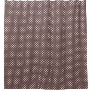 Braune Elfenbein-Polka-Punkte Retro-Badezimmer-Dek Duschvorhang