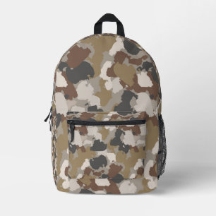 Braune Erdtöne Militärtarnung Bedruckter Rucksack
