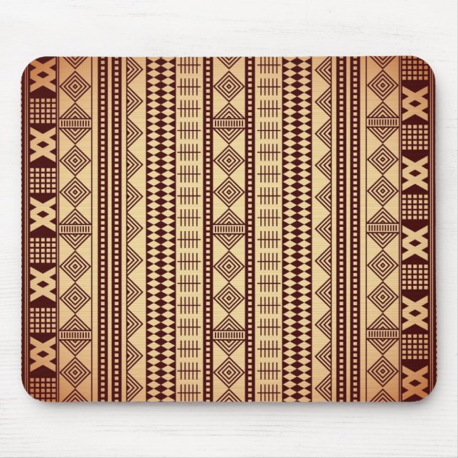 Braune ethnische Textur Mousepad (Vorne)