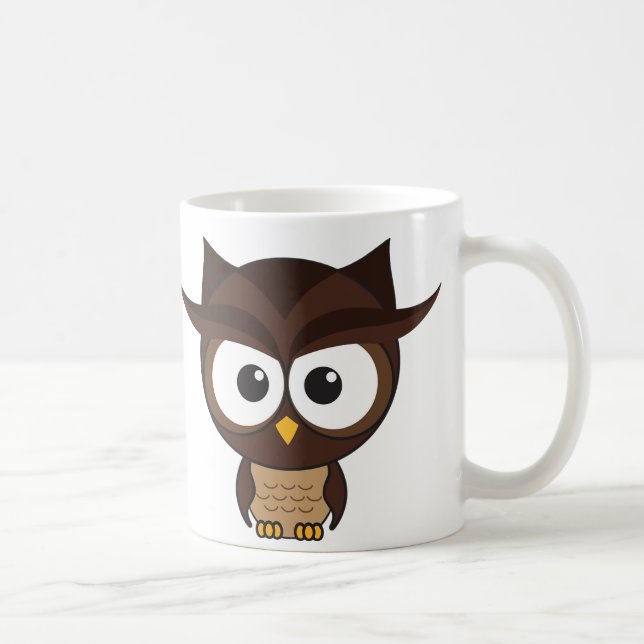 Braune Eule Kaffeetasse (Rechts)